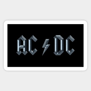 AC DC 3D logo Magnet